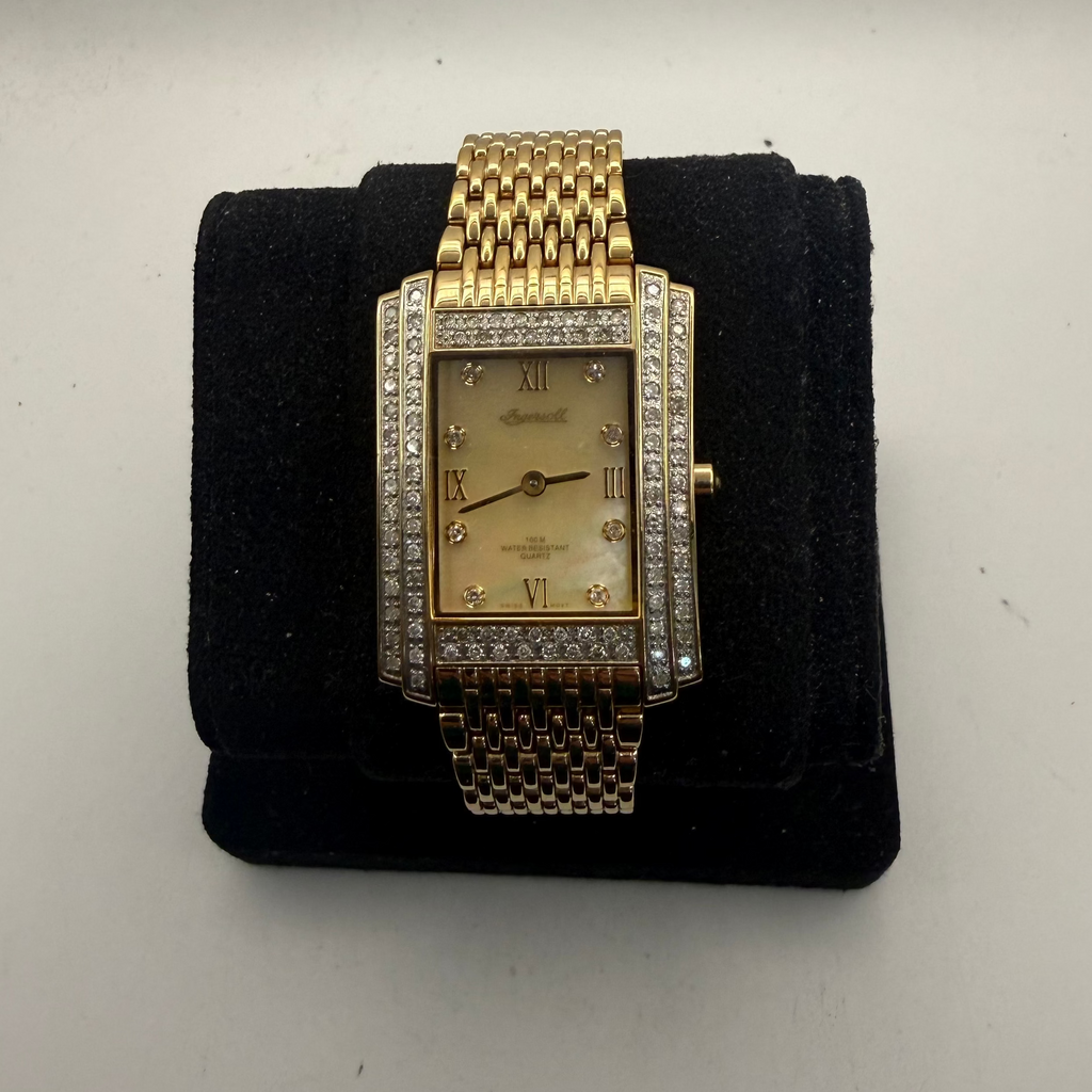Ingersoll Diamond IG0002DM Gold Tone Mother of Pearl Swiss Quartz Watch (Fully Tested and Working)- £110.00
