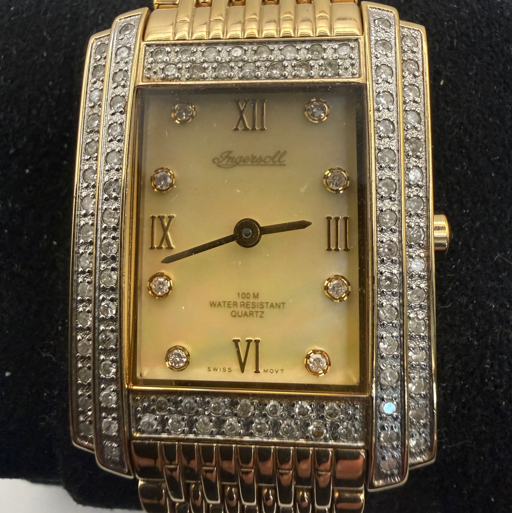 Ingersoll Diamond IG0002DM Gold Tone Mother of Pearl Swiss Quartz Watch (Fully Tested and Working)- £110.00
