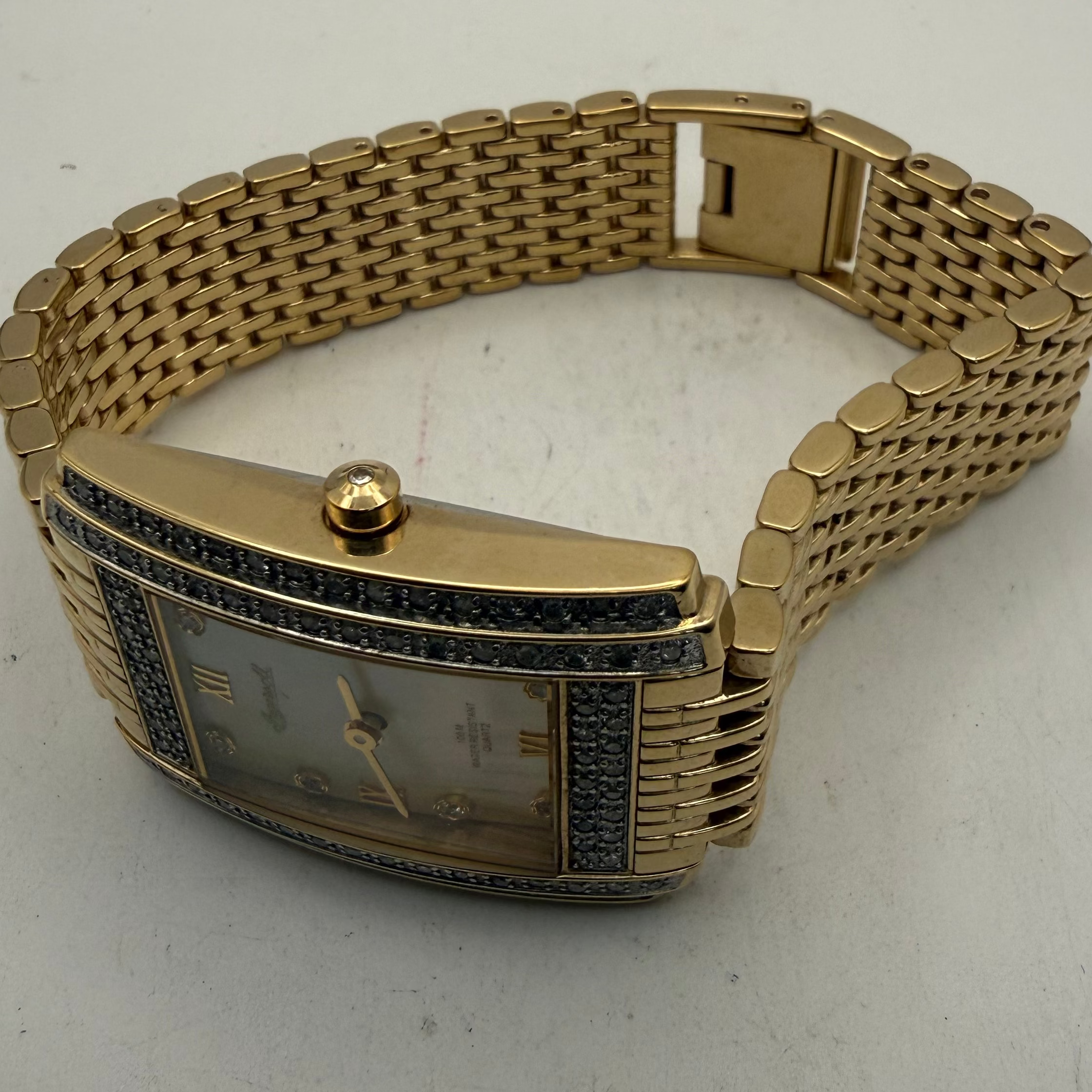 Ingersoll Diamond IG0002DM Gold Tone Mother of Pearl Swiss Quartz Watch (Fully Tested and Working)- £110.00
