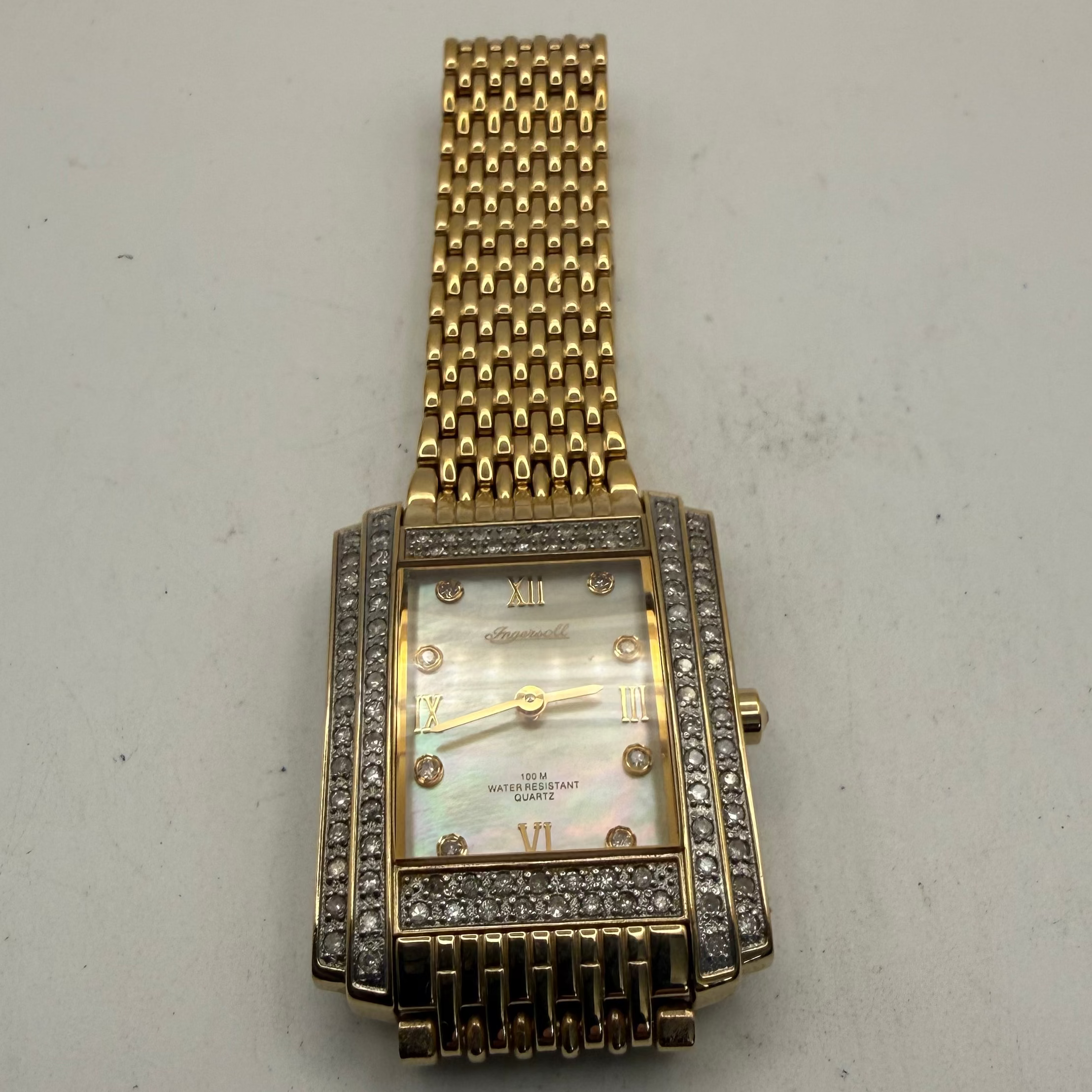 Ingersoll Diamond IG0002DM Gold Tone Mother of Pearl Swiss Quartz Watch (Fully Tested and Working)- £110.00