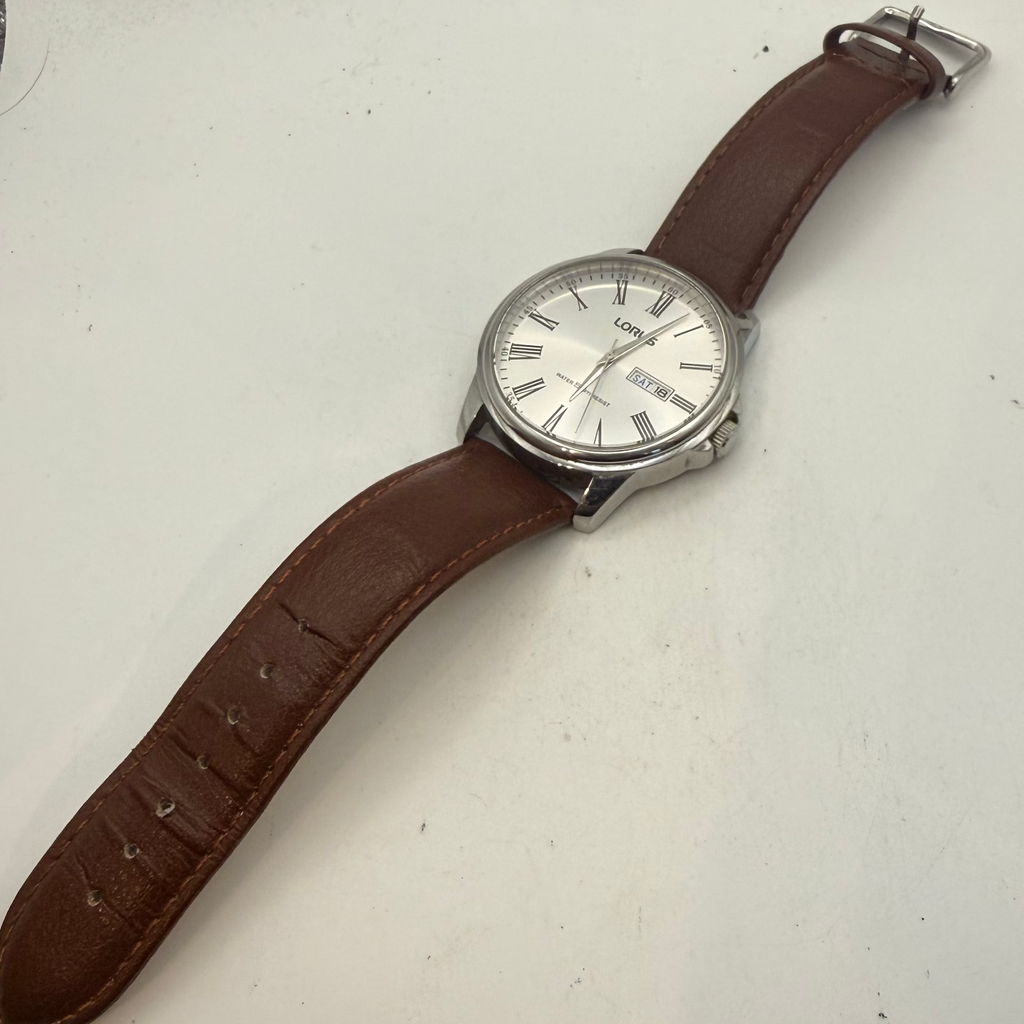 Lorus VX43-X093 Silver Dial Day/Date Quartz Men's Watch (Fully Tested and Working)- £40.00