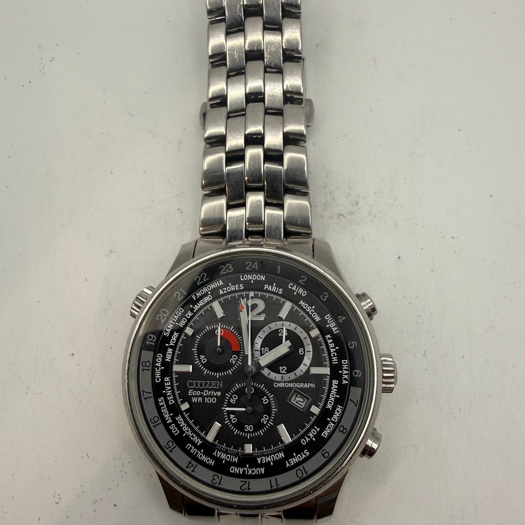 Citizen Eco-Drive World Time Chronograph Men's Watch WR100 (Fully Tested and Working)- £150.00