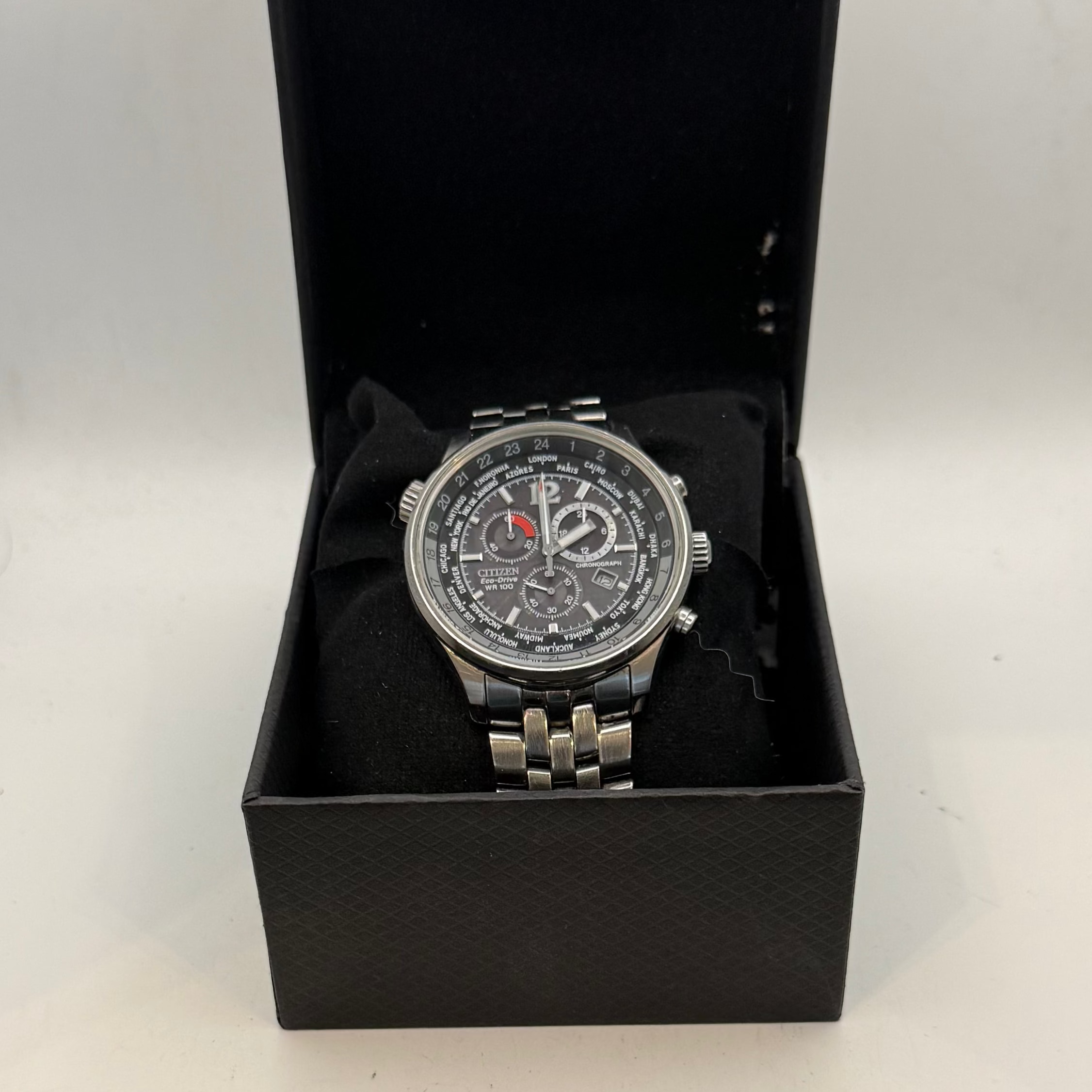 Citizen Eco-Drive World Time Chronograph Men's Watch WR100 (Fully Tested and Working)- £150.00