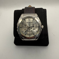 Dunlop Multi-Function Silver Dial Men's Watch Brown Leather Strap (Fully Tested and Working)- £10.00