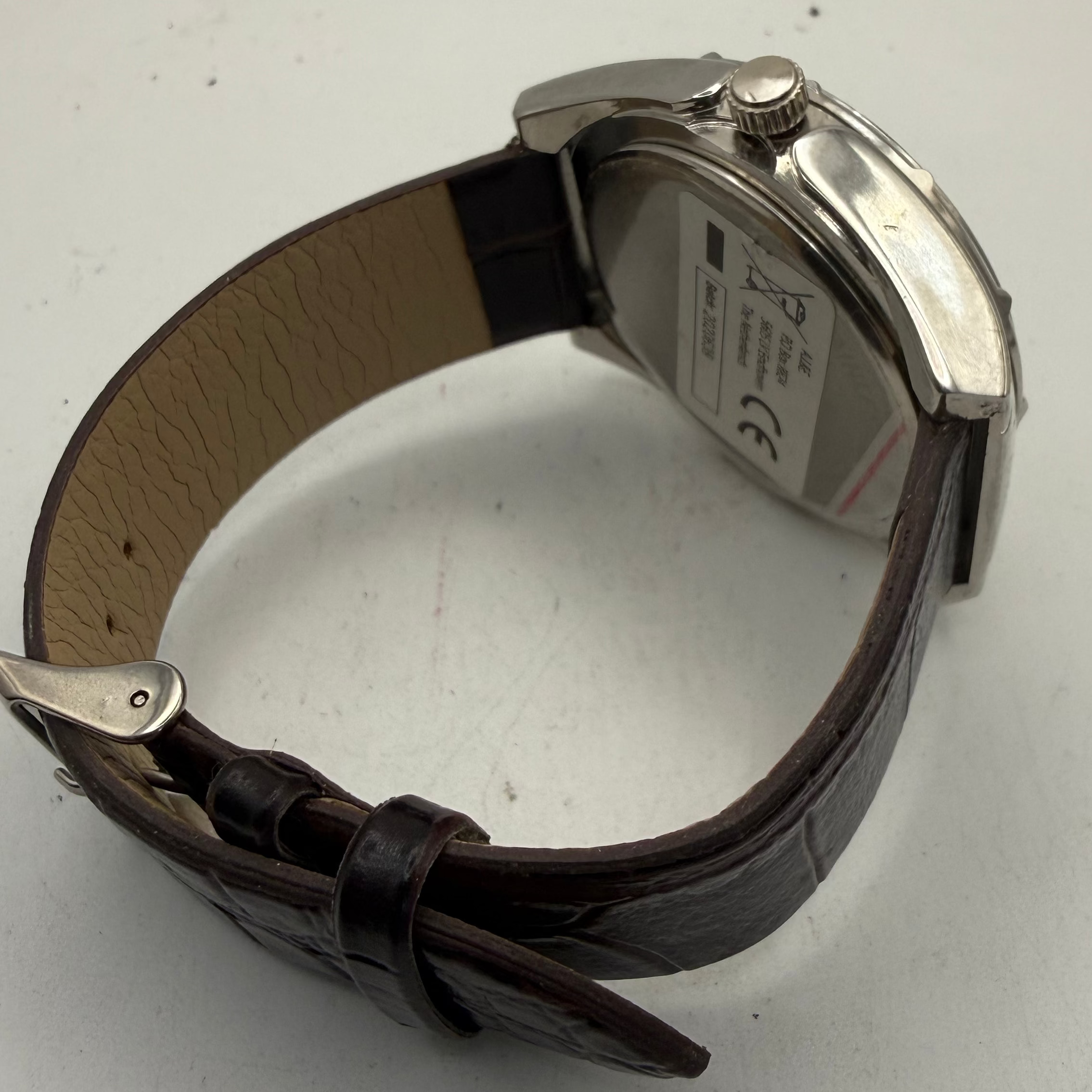 Dunlop Multi-Function Silver Dial Men's Watch Brown Leather Strap (Fully Tested and Working)- £10.00