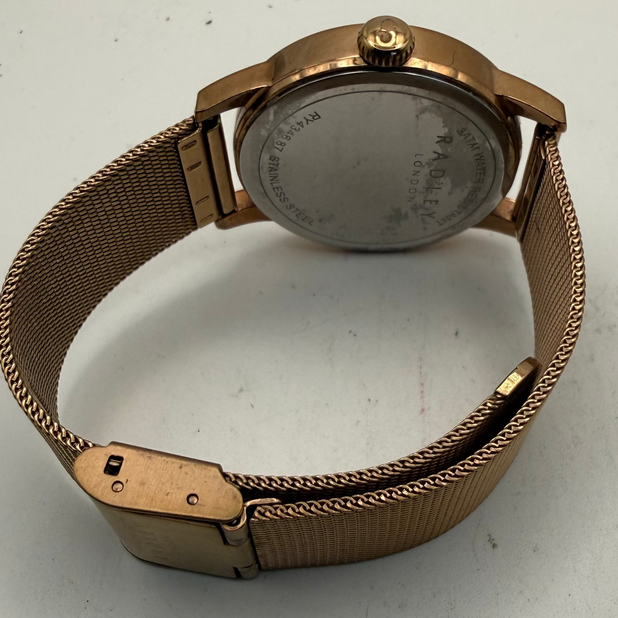 Radley London Rose Gold Floral Black Dial Ladies Watch RY4346-87 (Fully Tested and Working)- £25.00