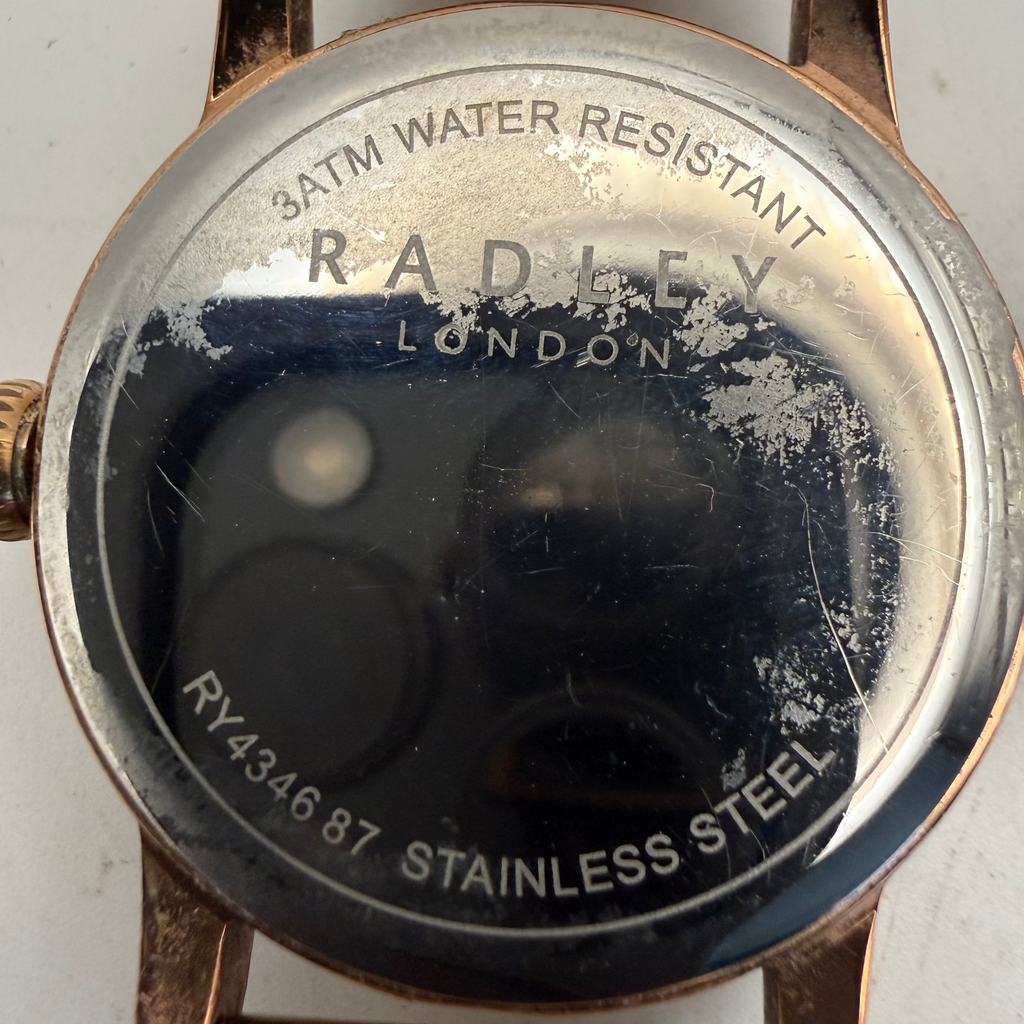 Radley London Rose Gold Floral Black Dial Ladies Watch RY4346-87 (Fully Tested and Working)- £25.00