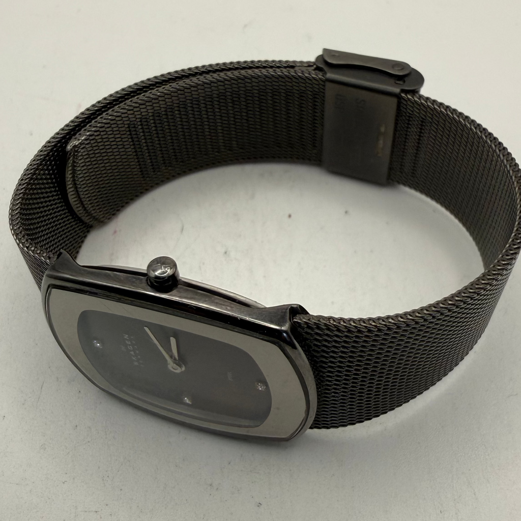 Skagen Denmark 649SMM Black Dial Crystal Ladies Watch Mesh Bracelet (Fully Tested and Working- £35.00