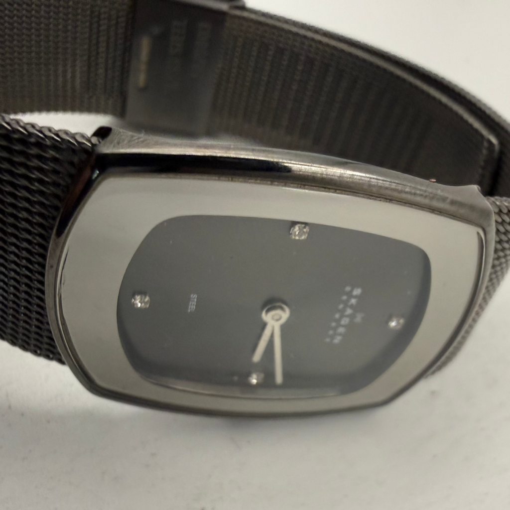 Skagen Denmark 649SMM Black Dial Crystal Ladies Watch Mesh Bracelet (Fully Tested and Working- £35.00