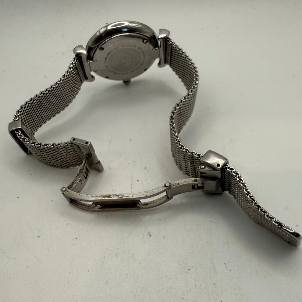 Emporio Armani AR1955 Ladies Mother of Pearl Dial Mesh Bracelet Watch (Fully Tested and Working- £40.00