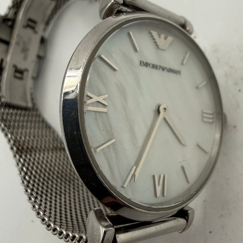 Emporio Armani AR1955 Ladies Mother of Pearl Dial Mesh Bracelet Watch (Fully Tested and Working- £40.00