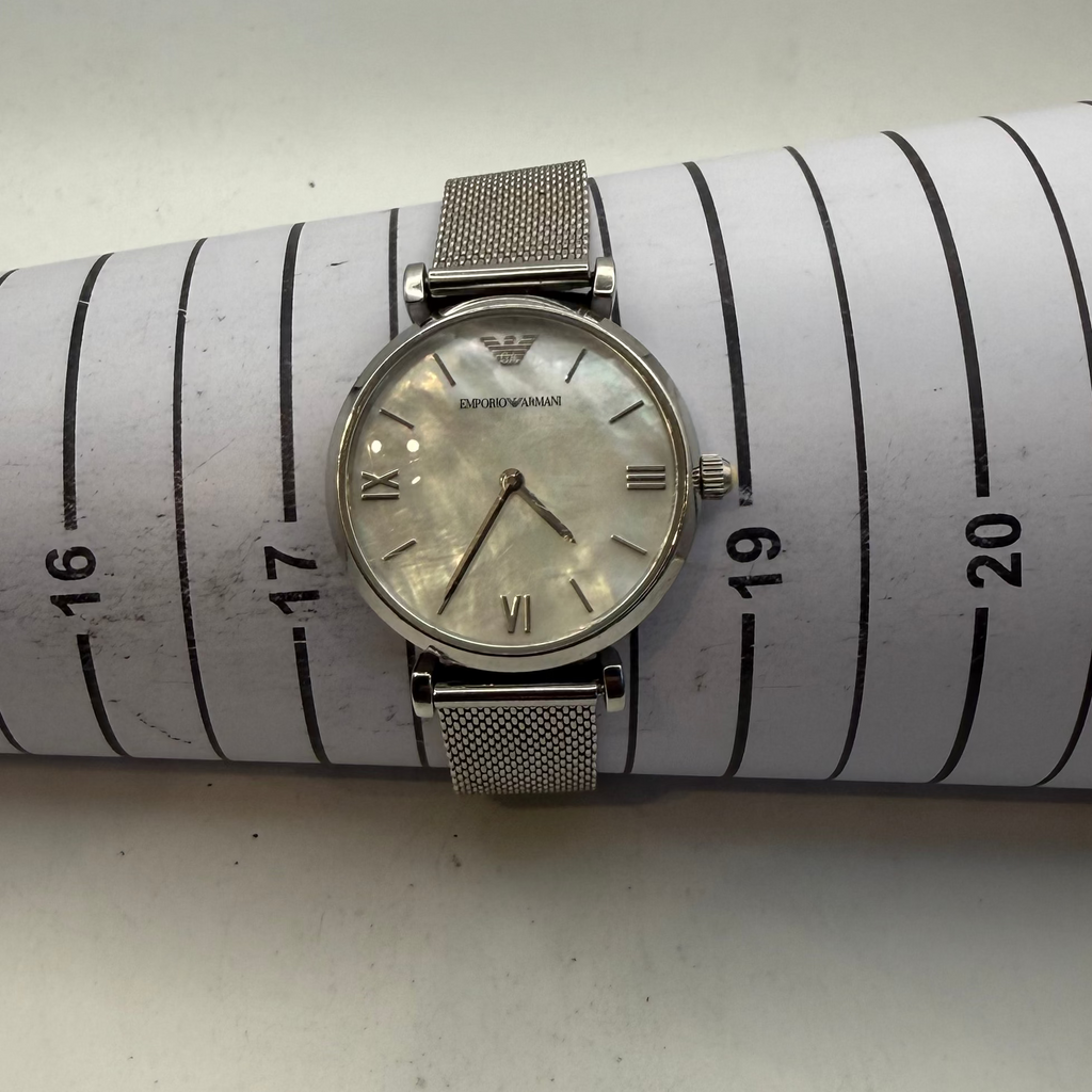 Emporio Armani AR1955 Ladies Mother of Pearl Dial Mesh Bracelet Watch (Fully Tested and Working- £40.00