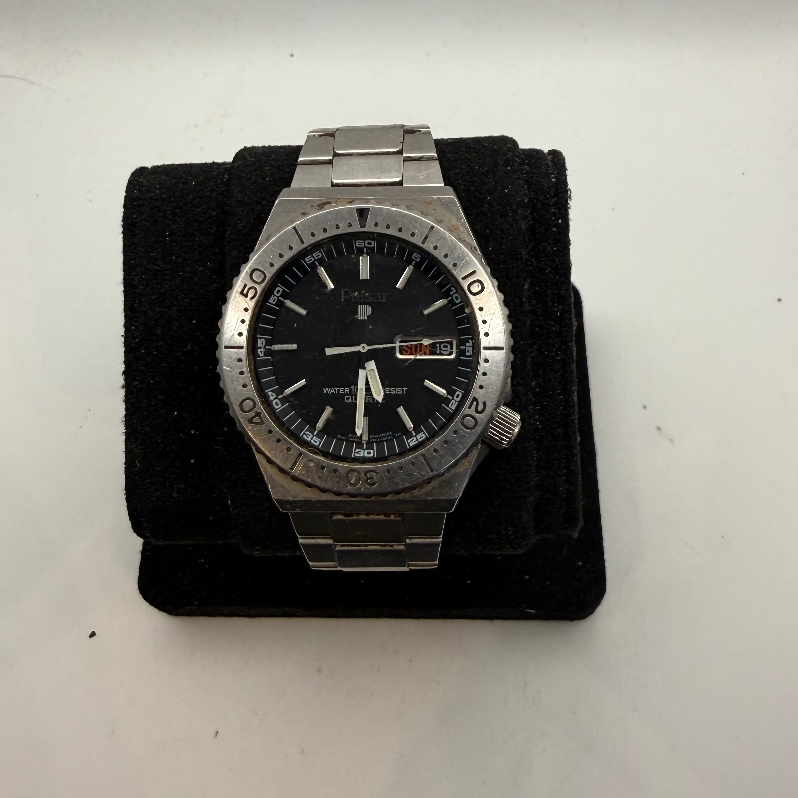 Pulsar Vintage Diver Style Day/Date Quartz Watch 080323 (Fully Tested and Working)- £50.00