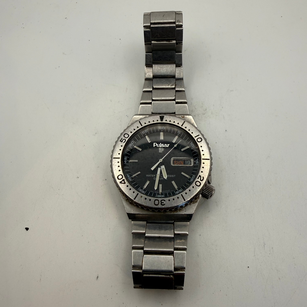 Pulsar Vintage Diver Style Day/Date Quartz Watch 080323 (Fully Tested and Working)- £50.00