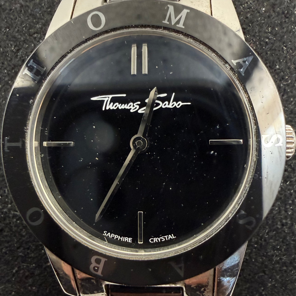 Thomas Sabo Black Ceramic & Stainless Steel Ladies Quartz Watch WA0147 (Fully Tested and Working)- £45.00