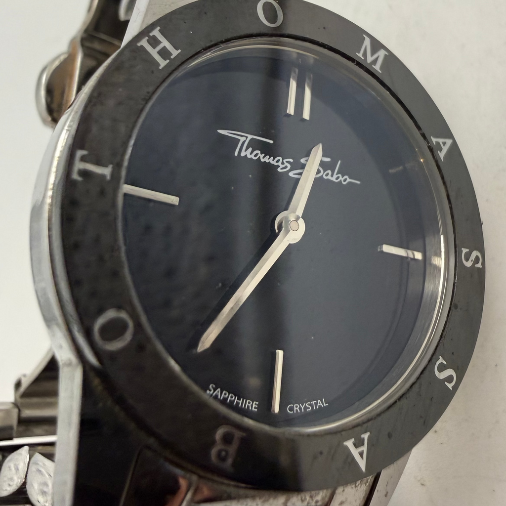 Thomas Sabo Black Ceramic & Stainless Steel Ladies Quartz Watch WA0147 (Fully Tested and Working)- £45.00