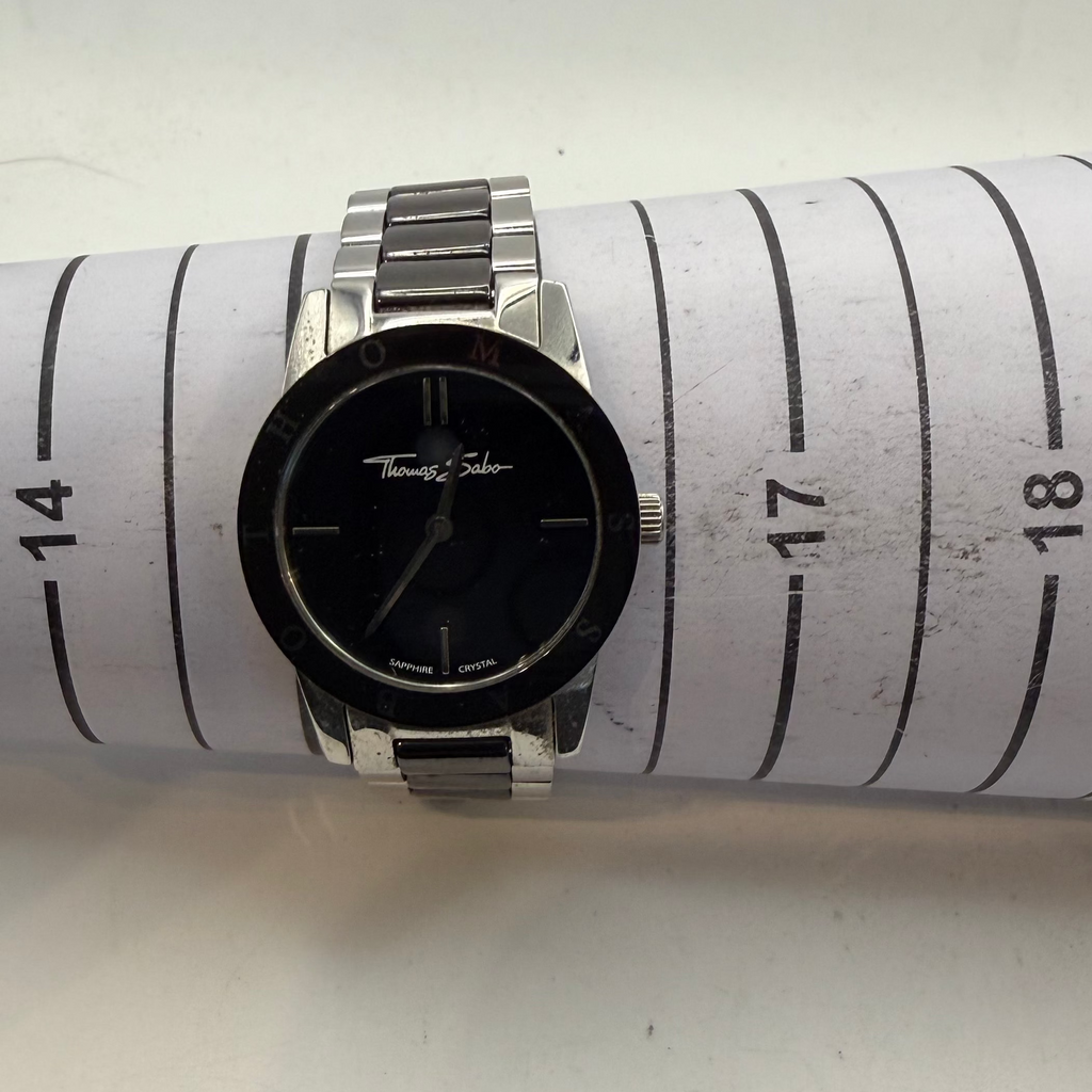 Thomas Sabo Black Ceramic & Stainless Steel Ladies Quartz Watch WA0147 (Fully Tested and Working)- £45.00