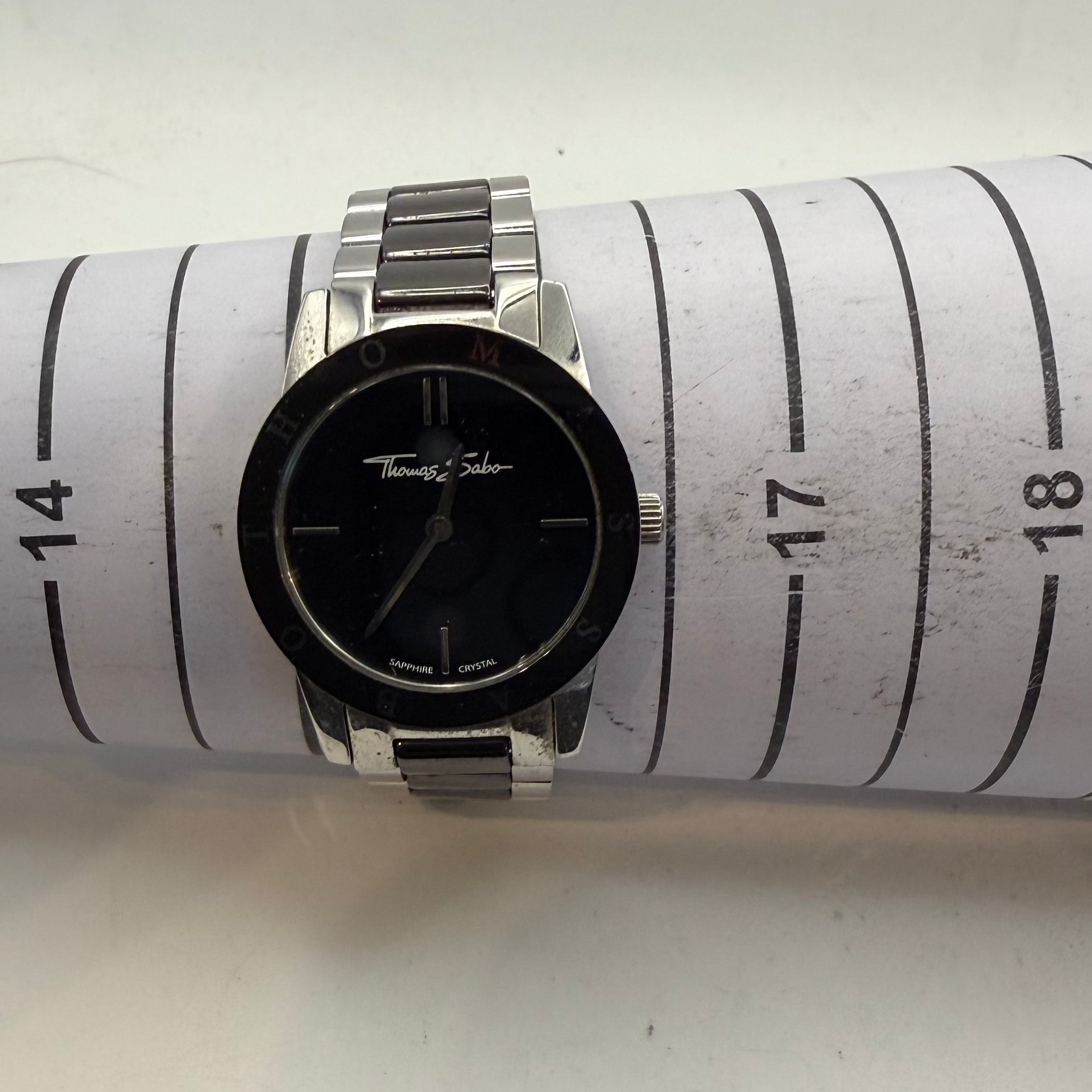 Thomas Sabo Black Ceramic & Stainless Steel Ladies Quartz Watch WA0147 (Fully Tested and Working)- £45.00