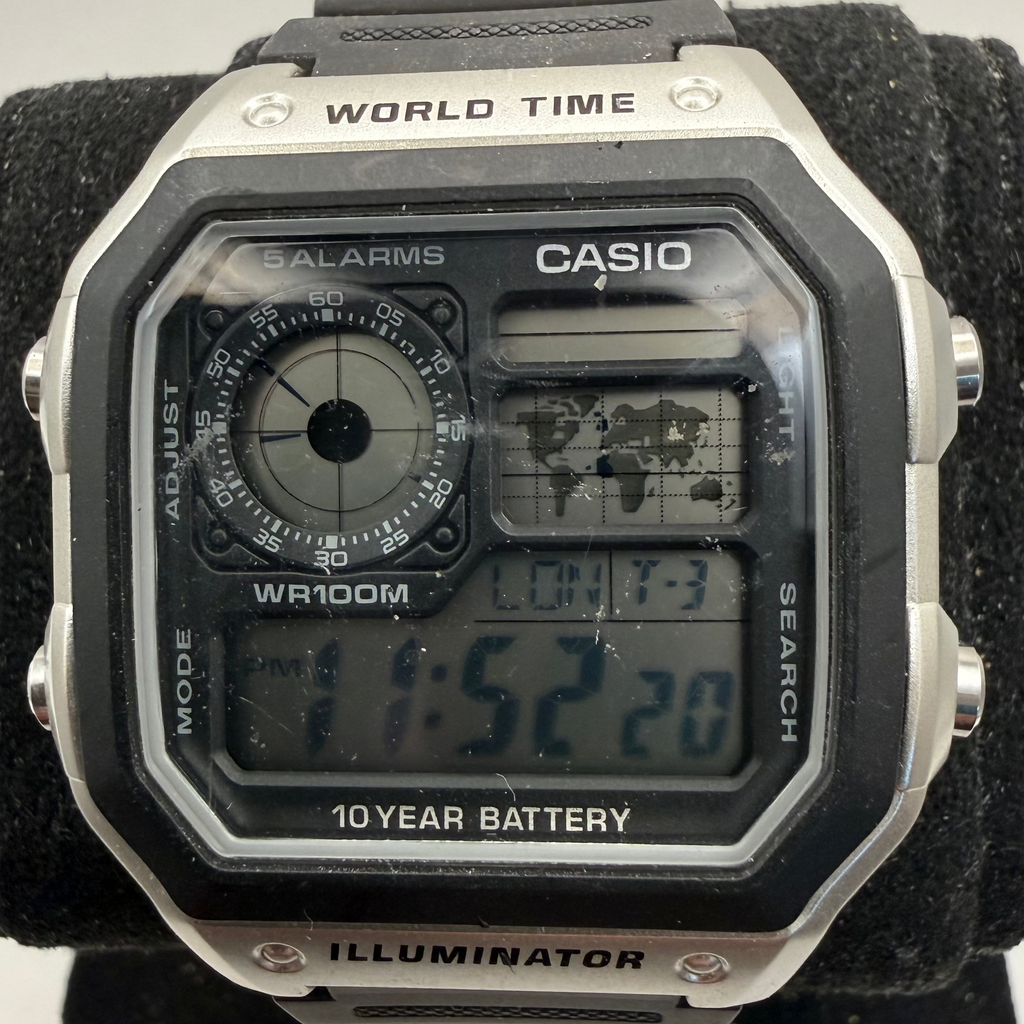 Casio AE-1200WH World Time Digital Watch 10 Year Battery WR100M (Fully Tested and Working)- £35.00