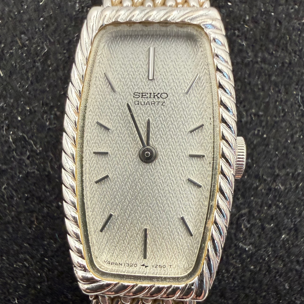 Seiko Quartz Ladies Dress Watch Silver Dial Mesh Bracelet 271390 (Fully Tested and Working)- £40.00