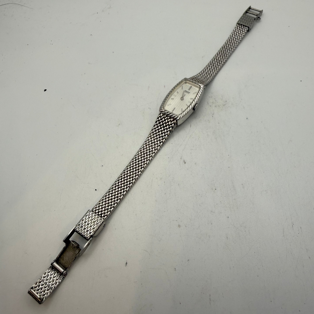 Seiko Quartz Ladies Dress Watch Silver Dial Mesh Bracelet 271390 (Fully Tested and Working)- £40.00