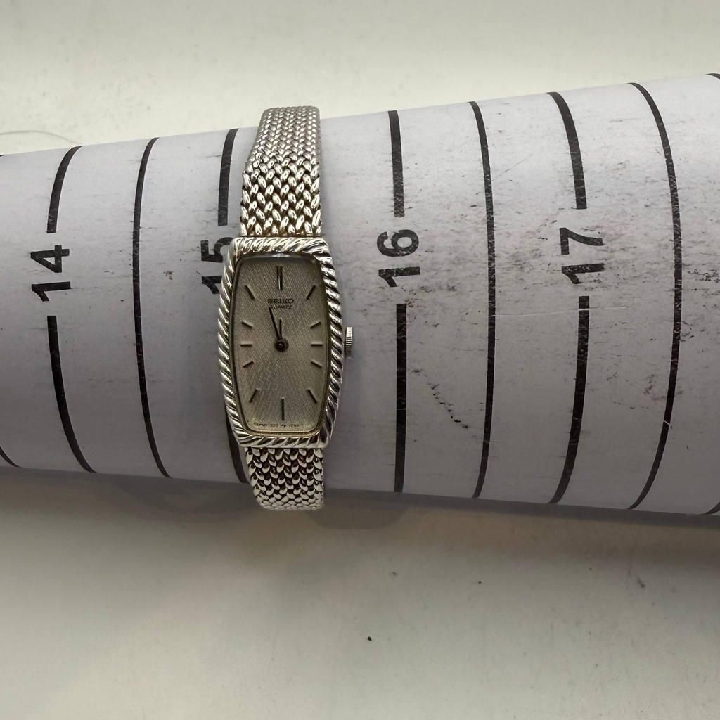 Seiko Quartz Ladies Dress Watch Silver Dial Mesh Bracelet 271390 (Fully Tested and Working)- £40.00