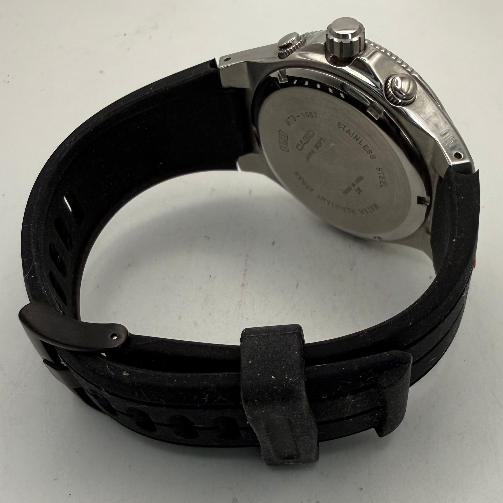 Casio Chronograph WR200M Black Dial Men's Watch MTD-1057 (Fully Tested and Working- £65.00