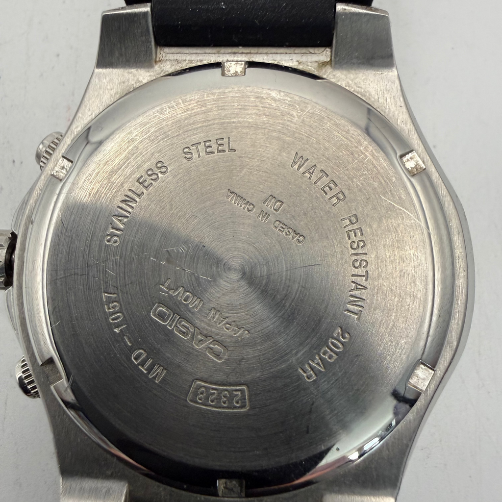 Casio Chronograph WR200M Black Dial Men's Watch MTD-1057 (Fully Tested and Working- £65.00