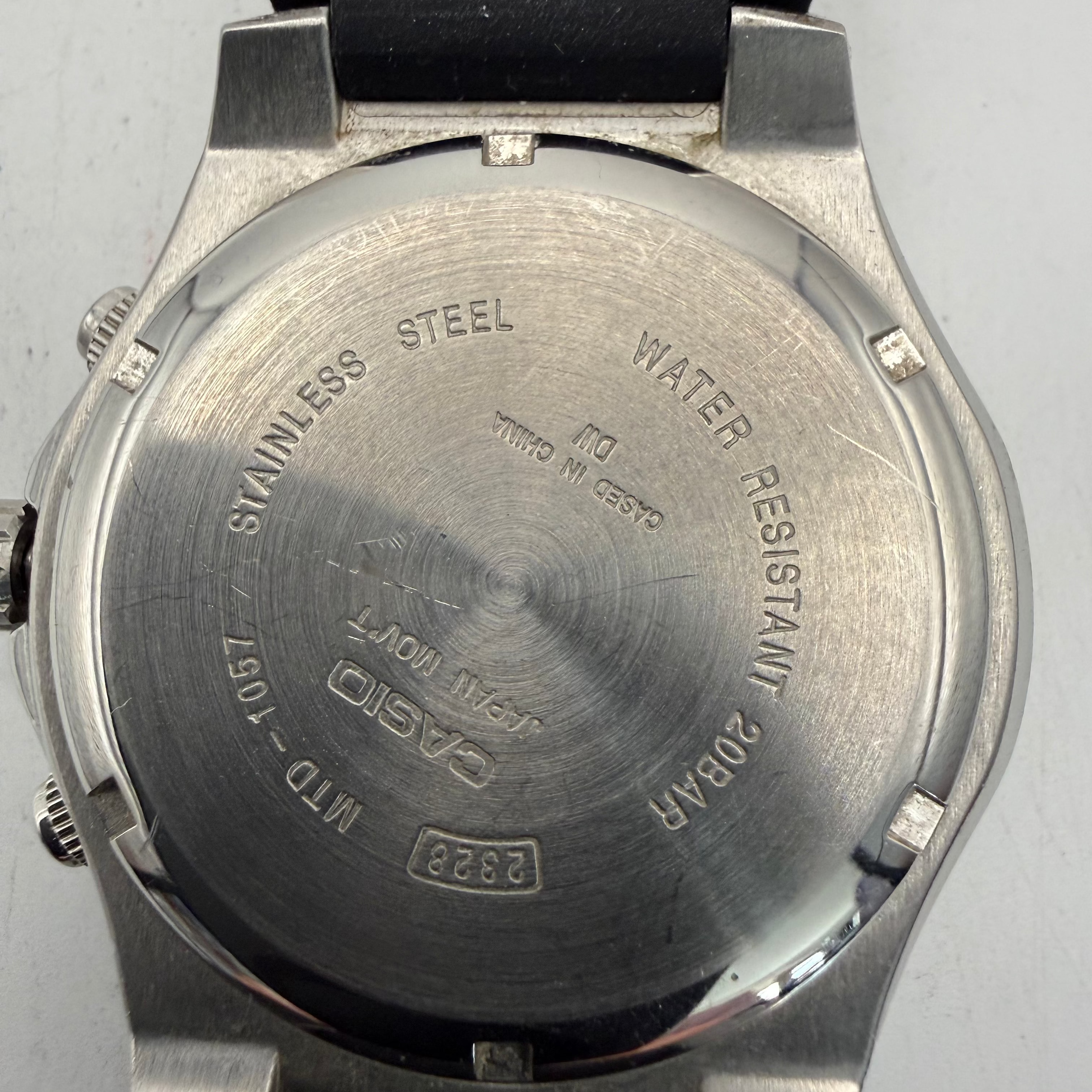Casio Chronograph WR200M Black Dial Men's Watch MTD-1057 (Fully Tested and Working- £65.00