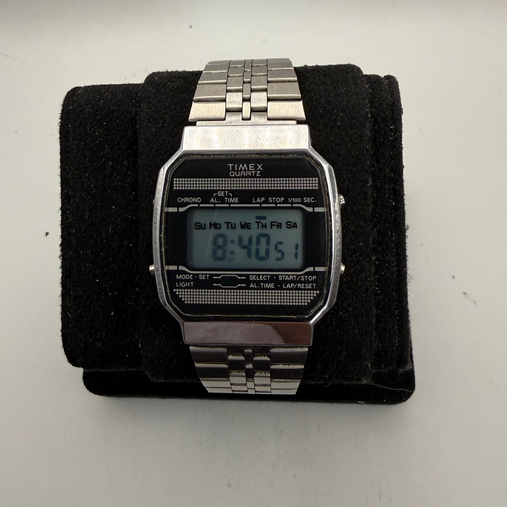 Timex Quartz Vintage LCD Digital Watch Stainless Steel (Fully Tested and Working)- £35.00
