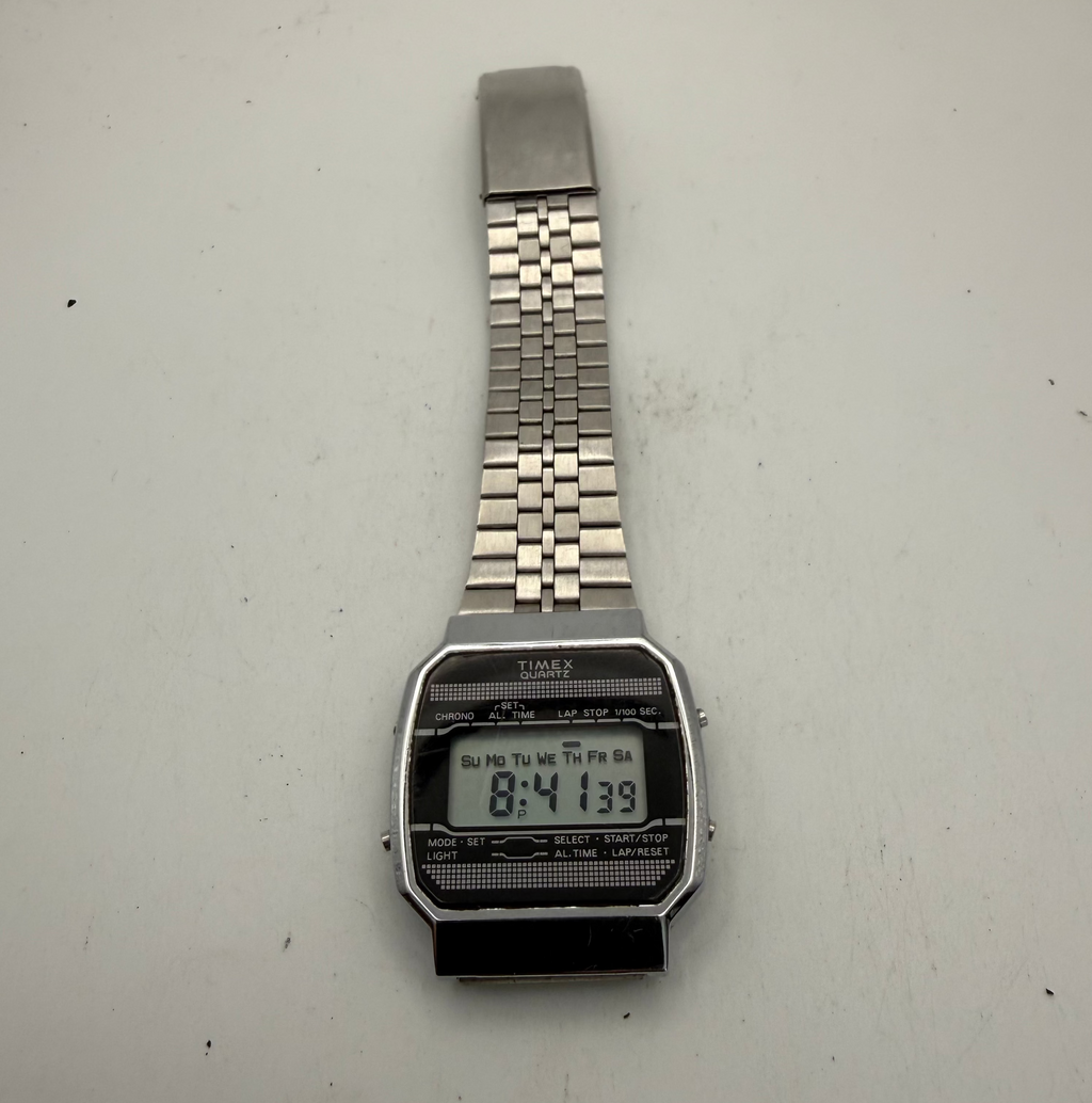 Timex Quartz Vintage LCD Digital Watch Stainless Steel (Fully Tested and Working)- £35.00