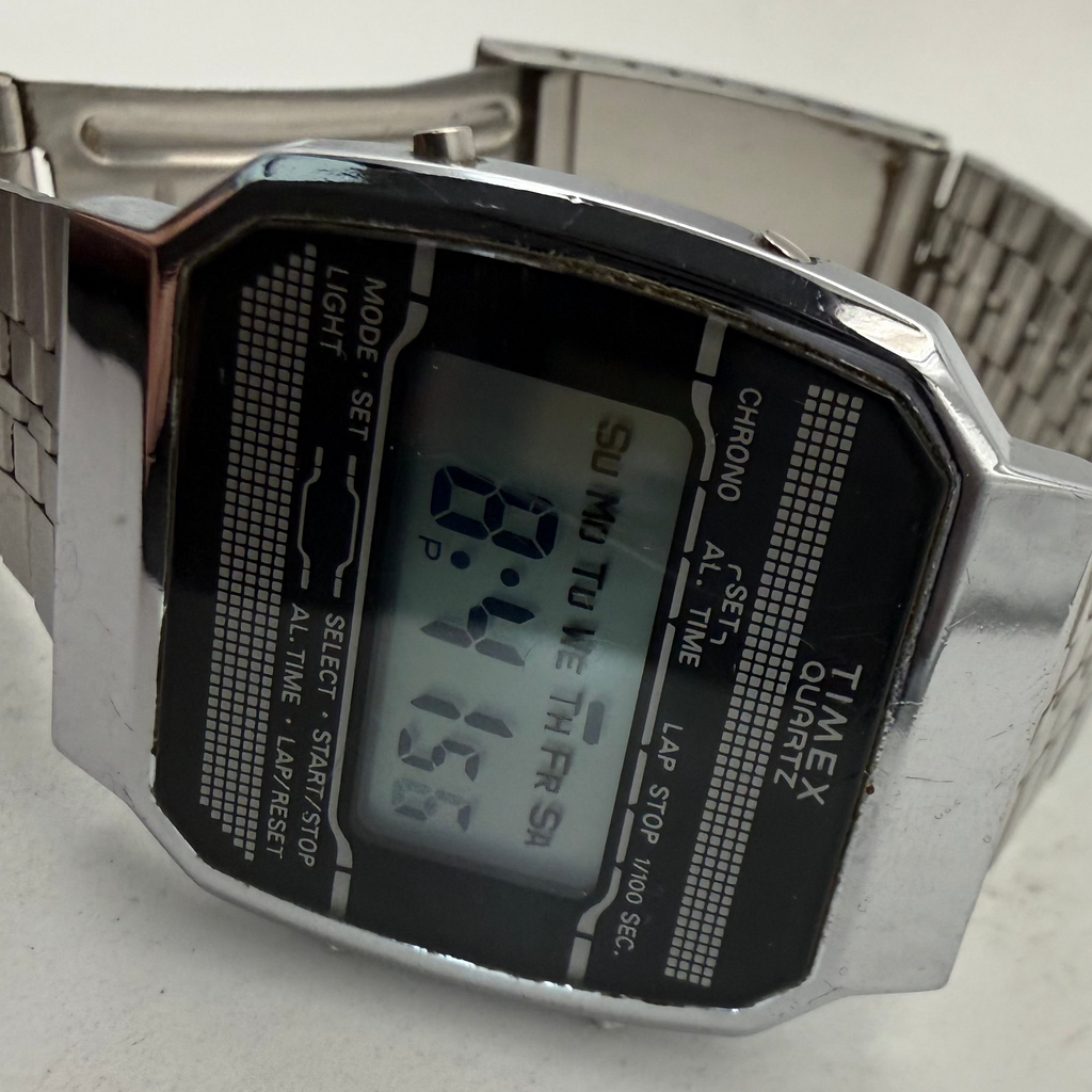 Timex Quartz Vintage LCD Digital Watch Stainless Steel (Fully Tested and Working)- £35.00