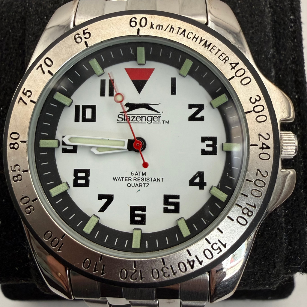 Slazenger SLZ121/B White Dial Stainless Steel Quartz Men's Watch (Fully Tested and Working)- £20.00