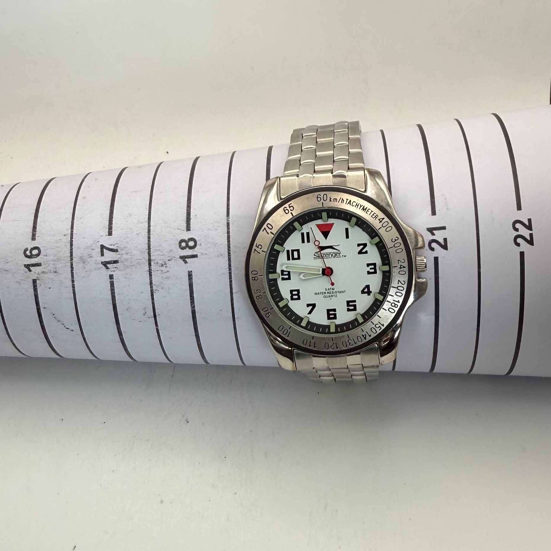 Slazenger SLZ121/B White Dial Stainless Steel Quartz Men's Watch (Fully Tested and Working)- £20.00