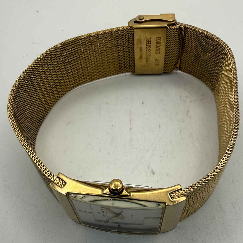 Skagen Denmark 383SGG Gold Tone Mesh Bracelet Ladies Watch (Fully Tested and Working)- £40.00