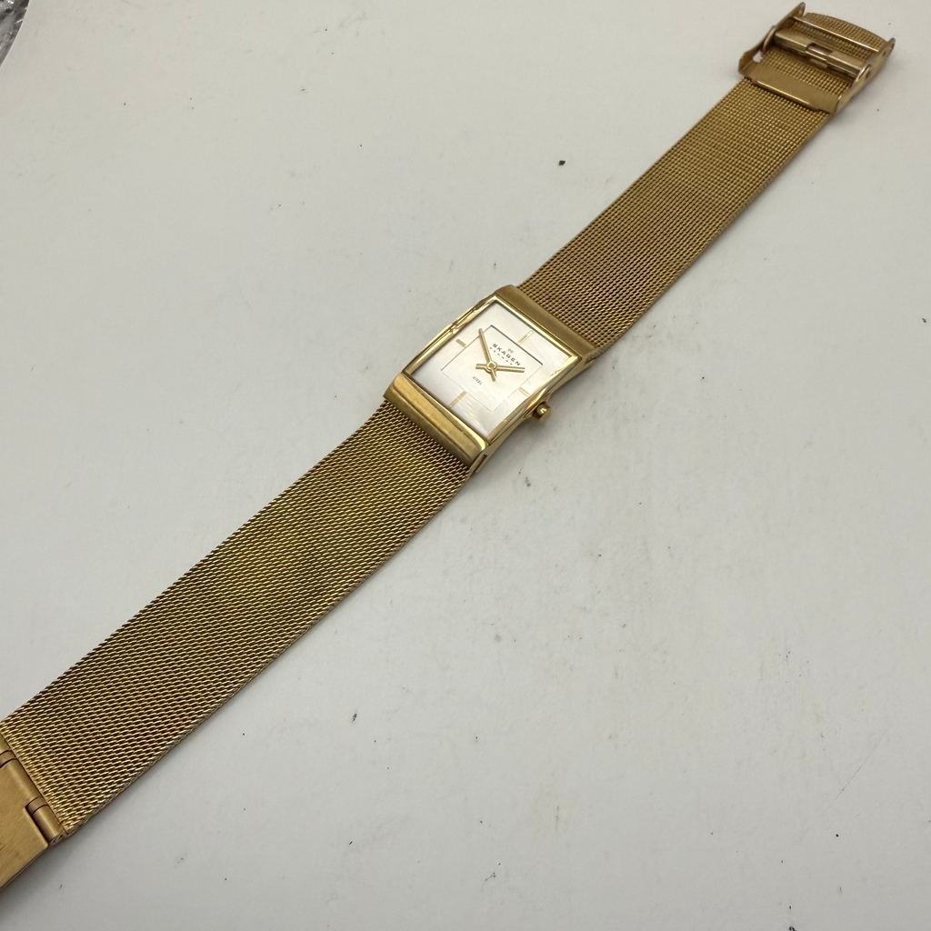 Skagen Denmark 383SGG Gold Tone Mesh Bracelet Ladies Watch (Fully Tested and Working)- £40.00