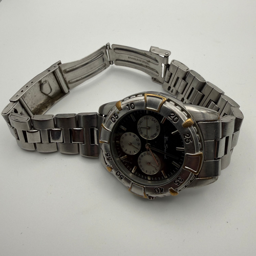 Ben Sherman S100 Multi Function Black Dial Two Tone Stainless Steel Watch (Fully Tested and Working- £20.00