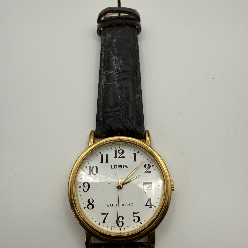 Lorus Unisex Quartz Dress Watch – Gold Tone – White Dial- £24.99