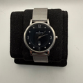 Skagen Denmark Black Dial Crystal Date Stainless Steel Mesh Watch (Fully Tested and Working- £35.00