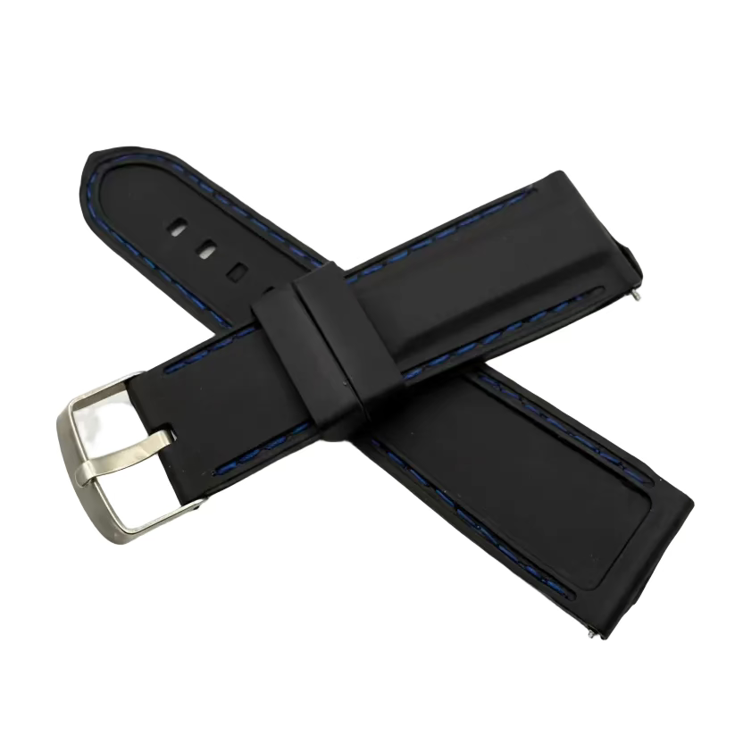 Strap Rubber 24mm Silver Buckle- £7.99
