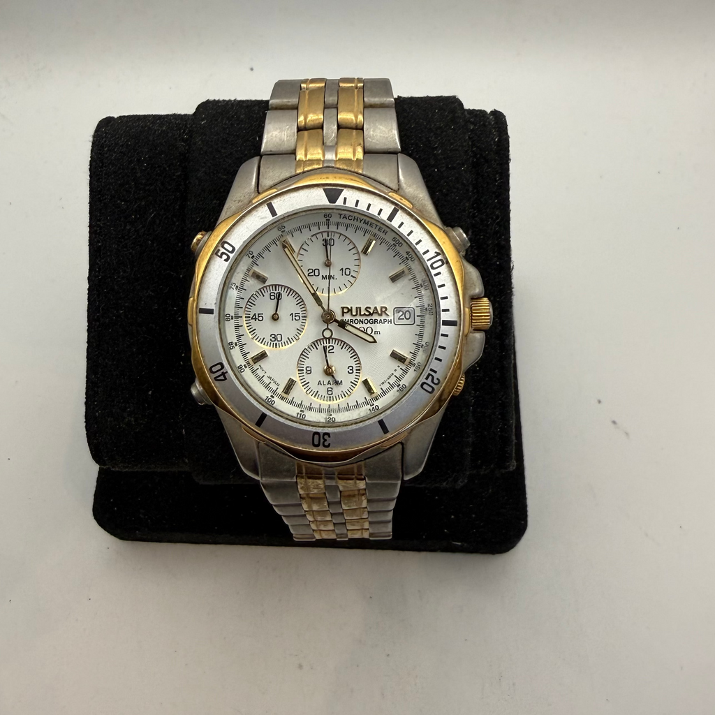 Pulsar Chronograph Alarm Two-Tone Quartz Men's Watch (Fully Tested and Working)- £50.00