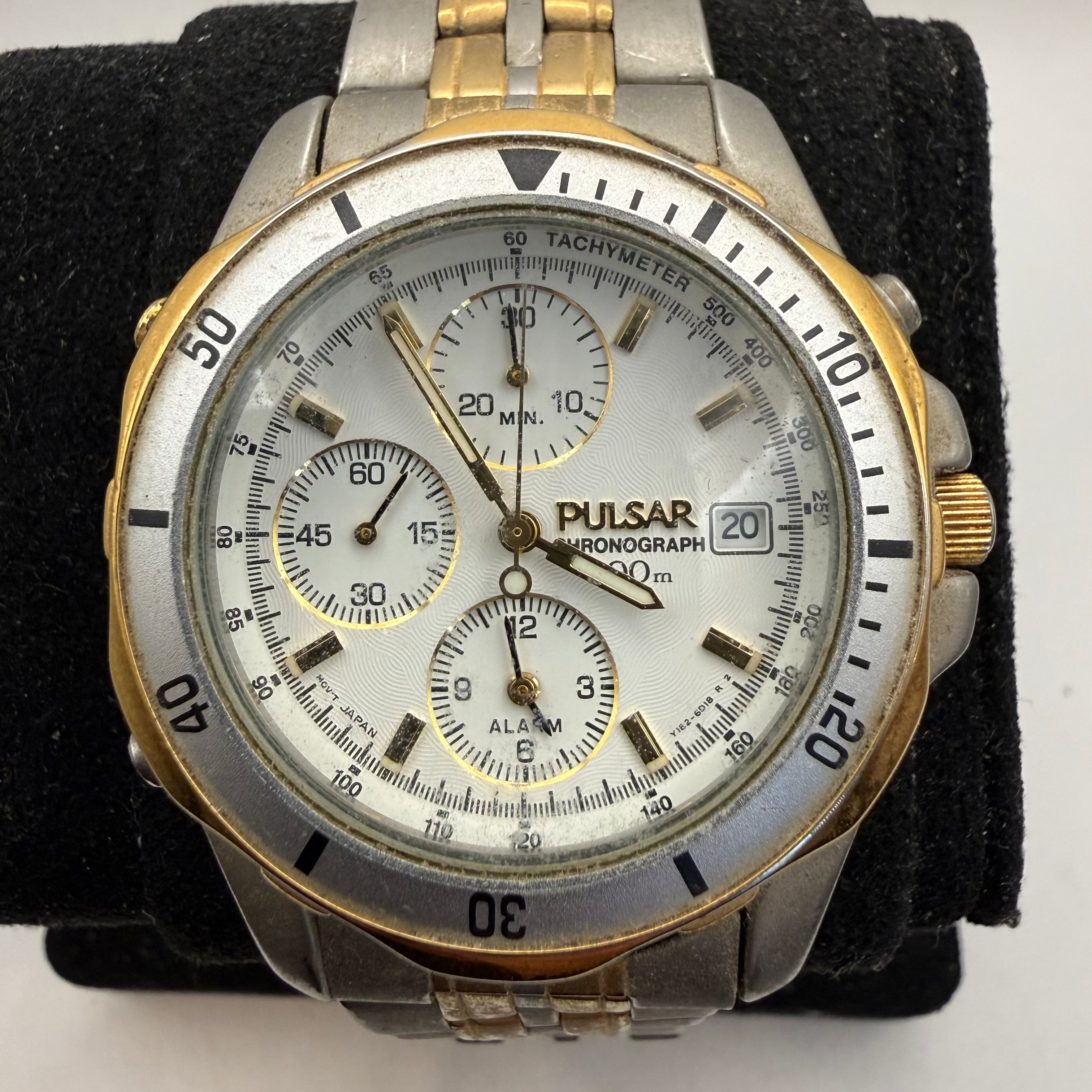Pulsar Chronograph Alarm Two-Tone Quartz Men's Watch (Fully Tested and Working)- £50.00