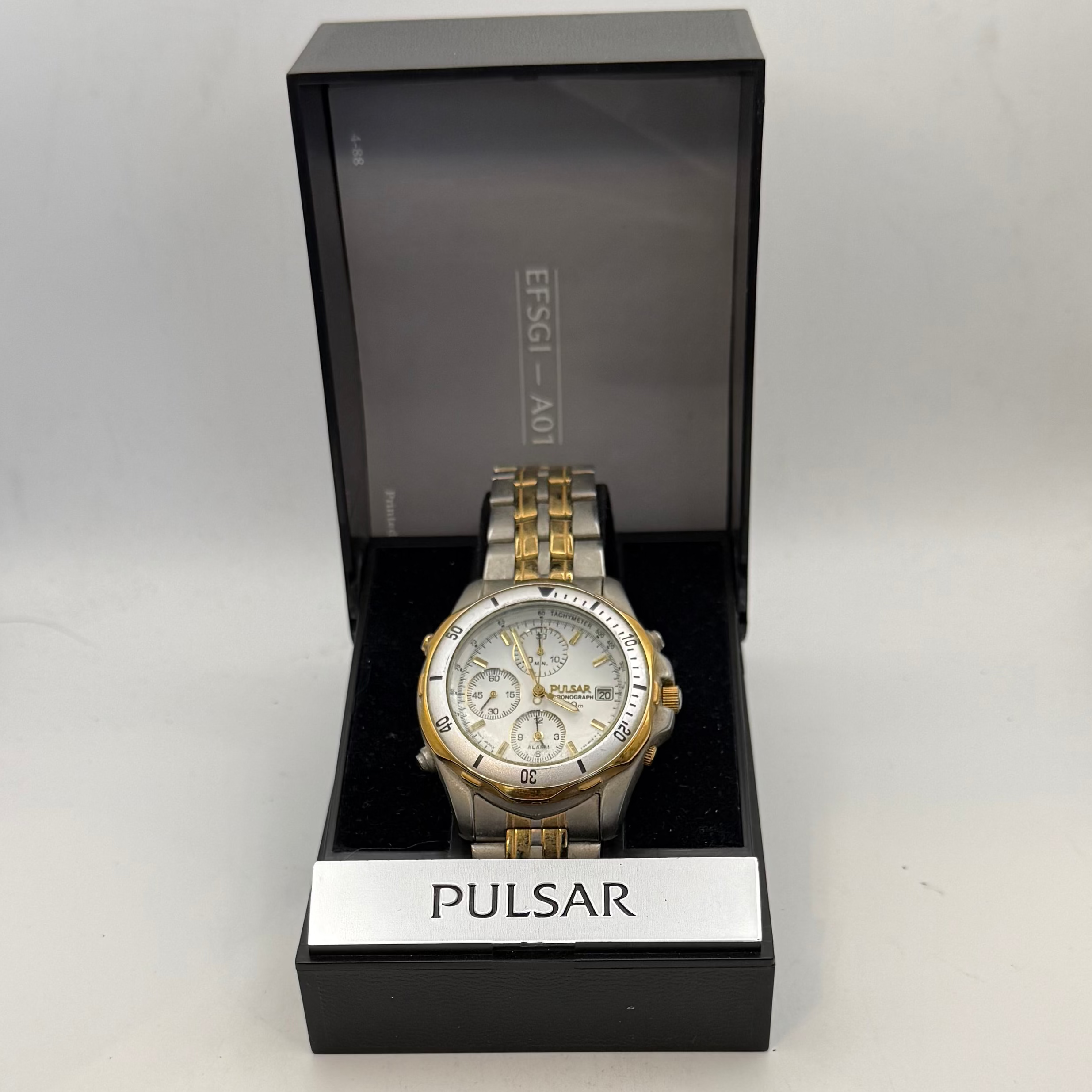 Pulsar Chronograph Alarm Two-Tone Quartz Men's Watch (Fully Tested and Working)- £50.00