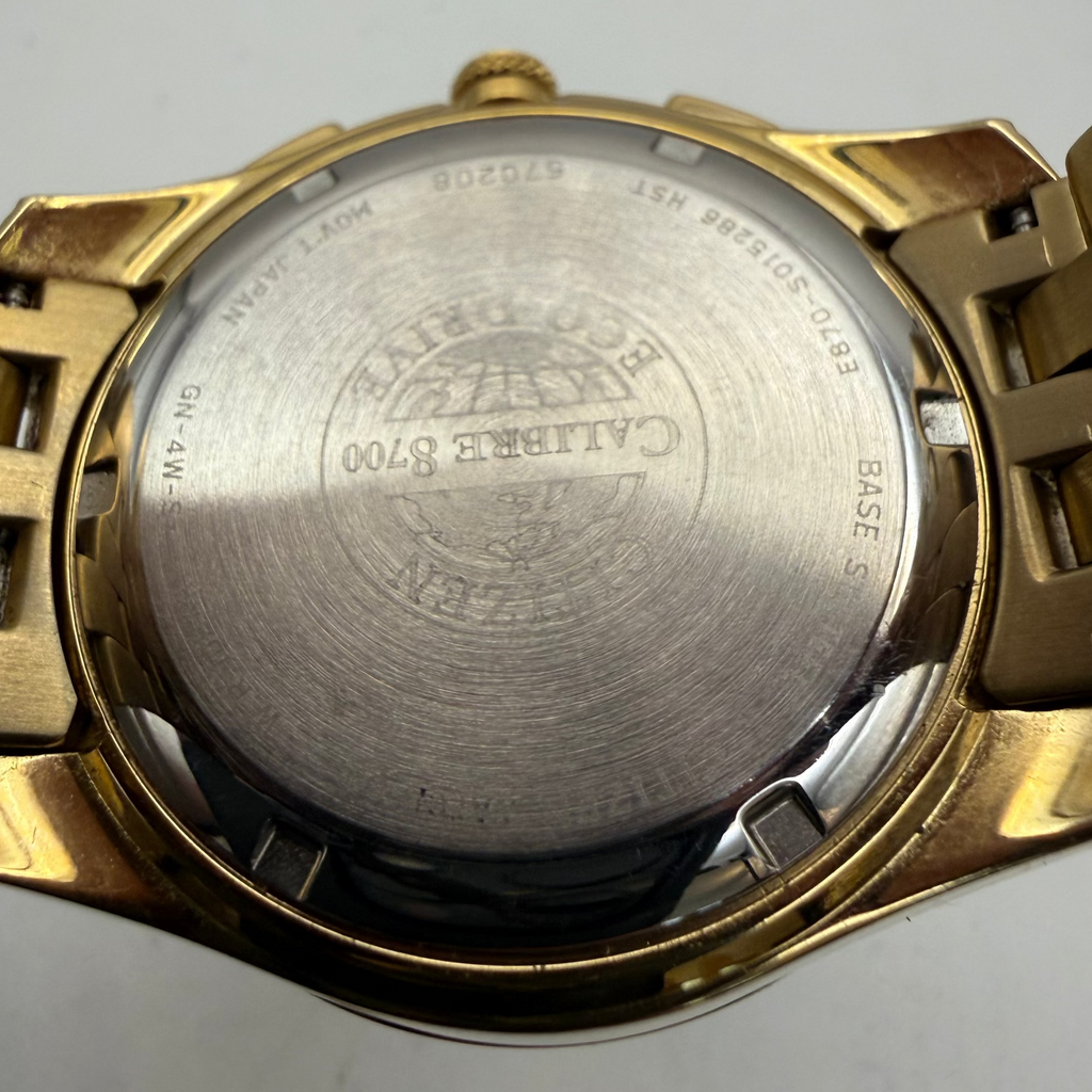 Citizen Eco-Drive Perpetual Calendar Gold Tone Men's Watch E870 (Fully Tested and Working)- £150.00