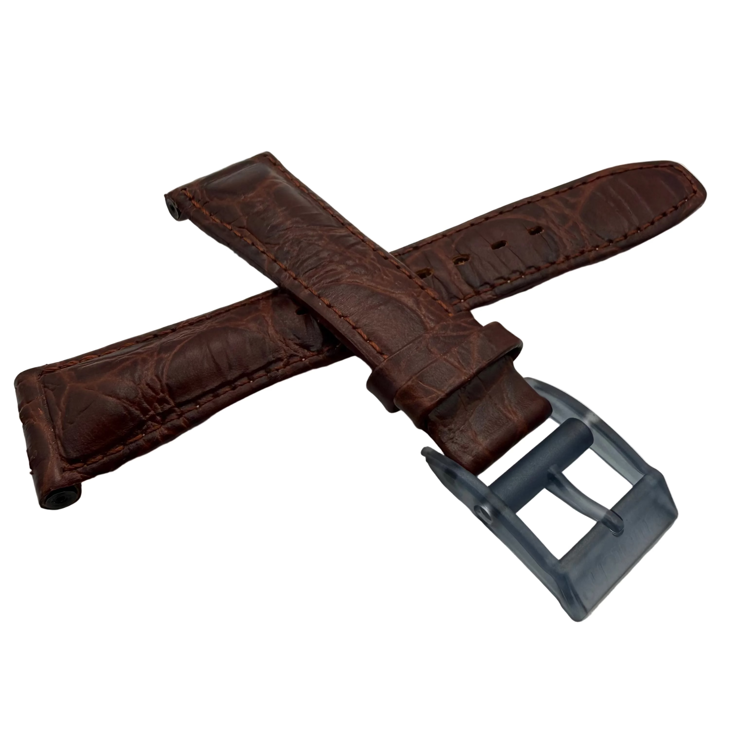 Strap Original Swatch 20mm Leather Watch Strap – Brown – Pre-Loved (Deep Cleaned)- £19.99