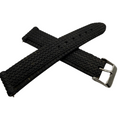 Strap Rubber 22mm Black Silver Buckle- £7.99