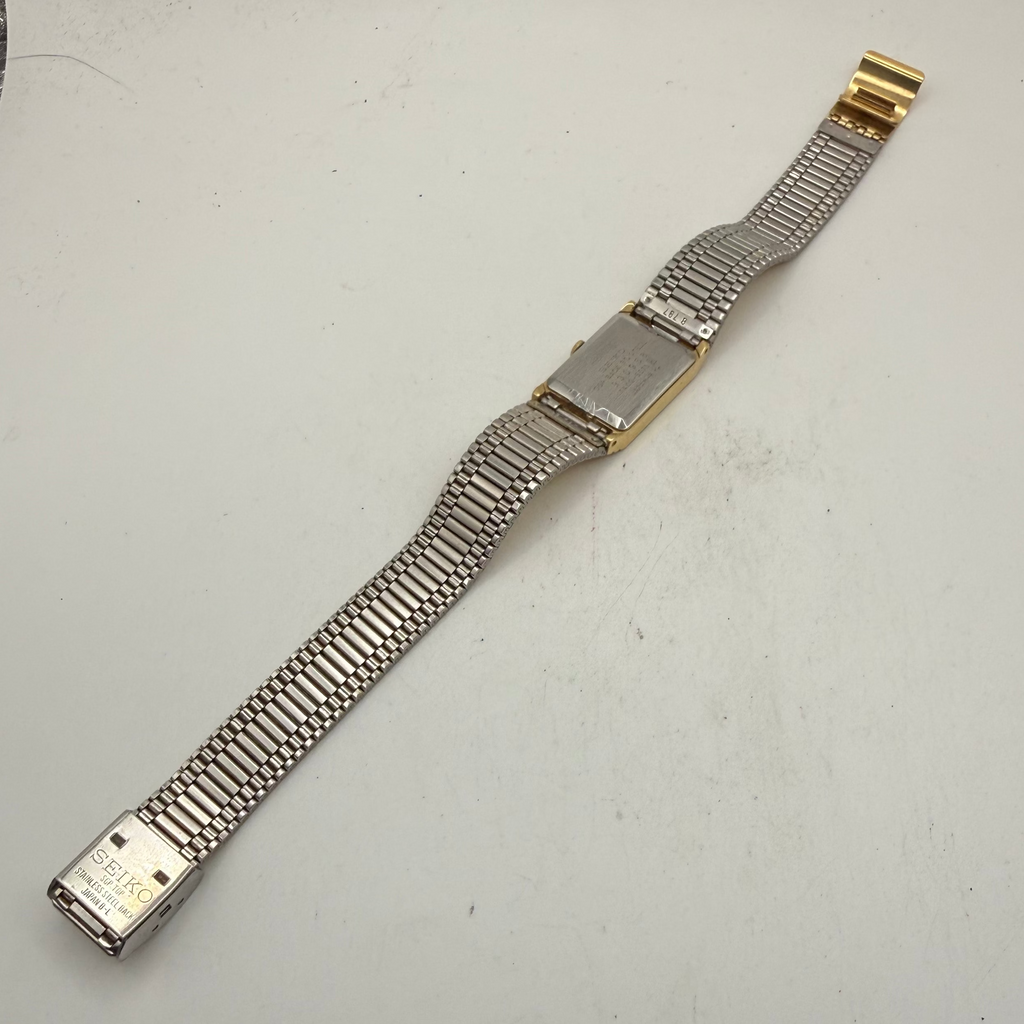 Vintage Seiko Quartz Gold-Tone Rectangular Watch 1400-5070 (Fully Tested and Working)- £45.00