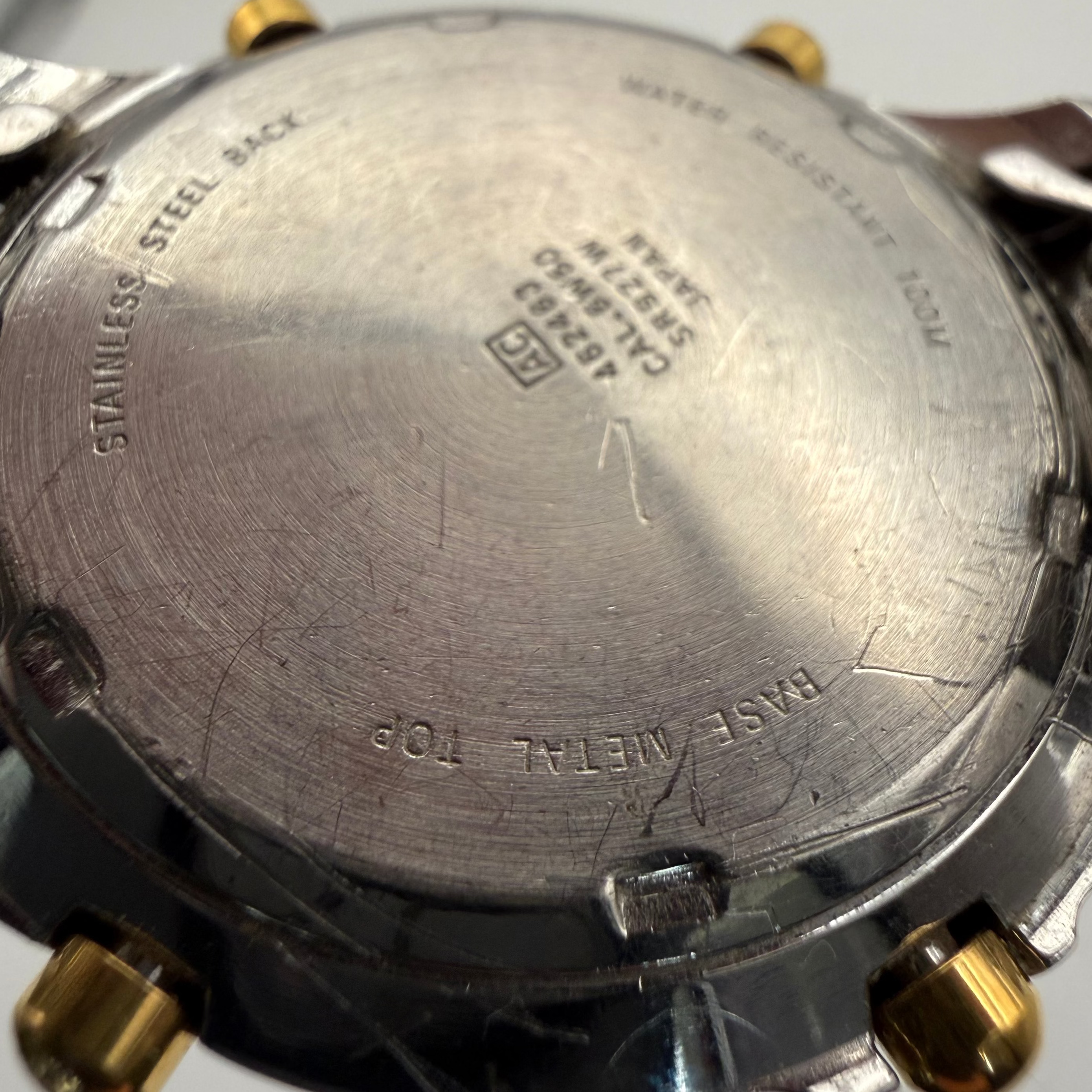 Accurist Chronograph Alarm WR100 Two-Tone Blue Dial Men's Watch (Fully Tested and Working)- £50.00