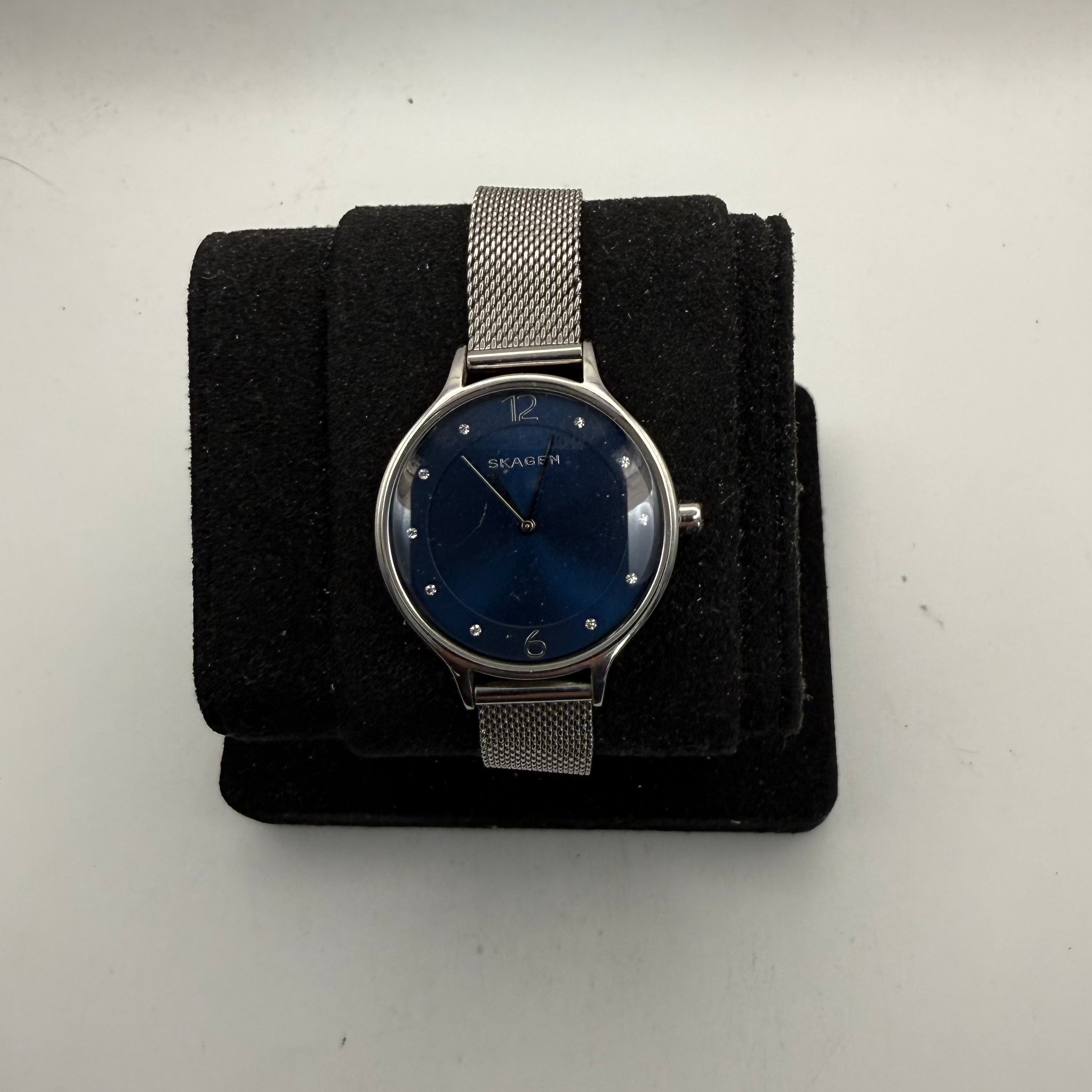 Skagen Denmark SKW2307 Blue Dial Stainless Steel Mesh Bracelet Ladies Watch (Fully Tested and Working- £20.00