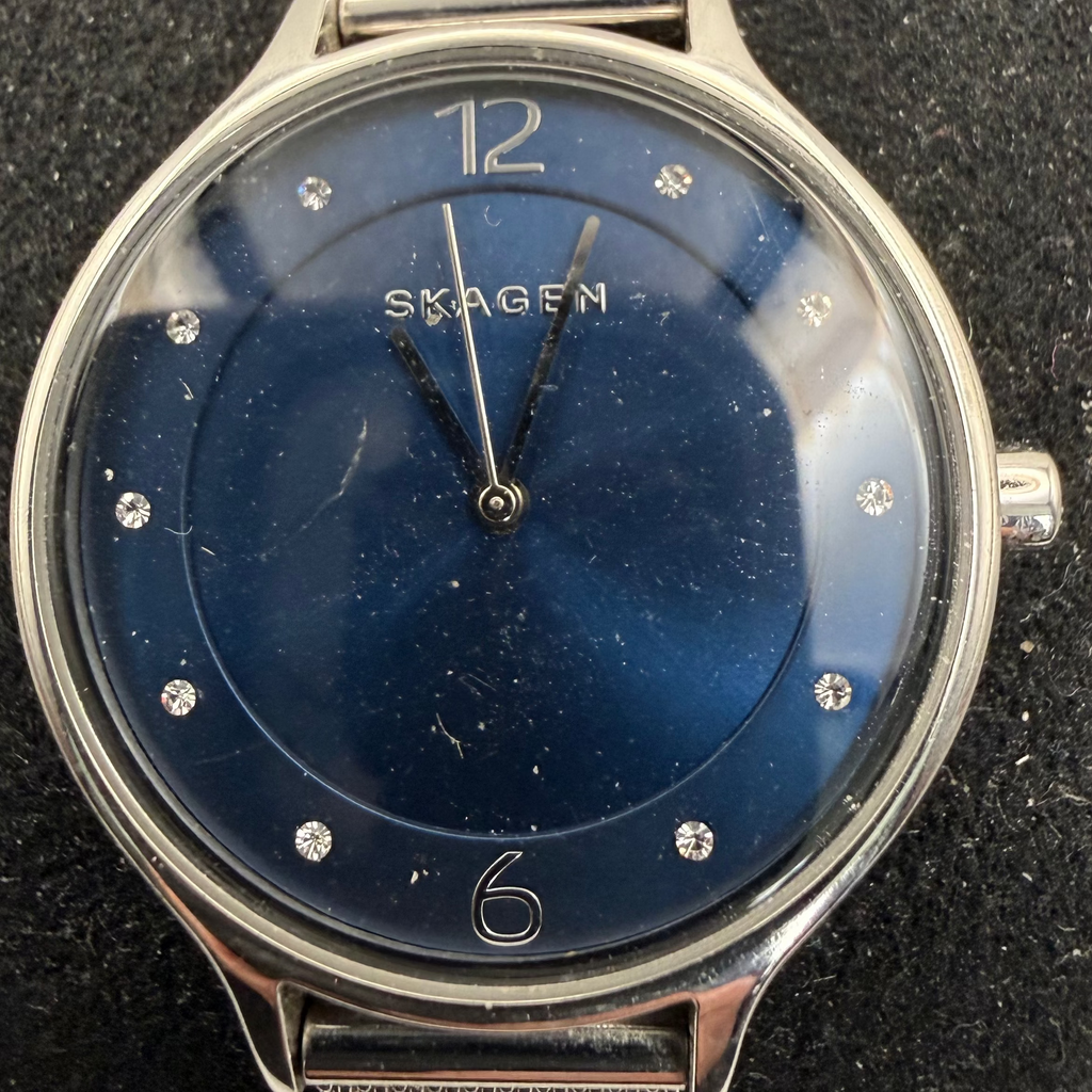 Skagen Denmark SKW2307 Blue Dial Stainless Steel Mesh Bracelet Ladies Watch (Fully Tested and Working- £20.00